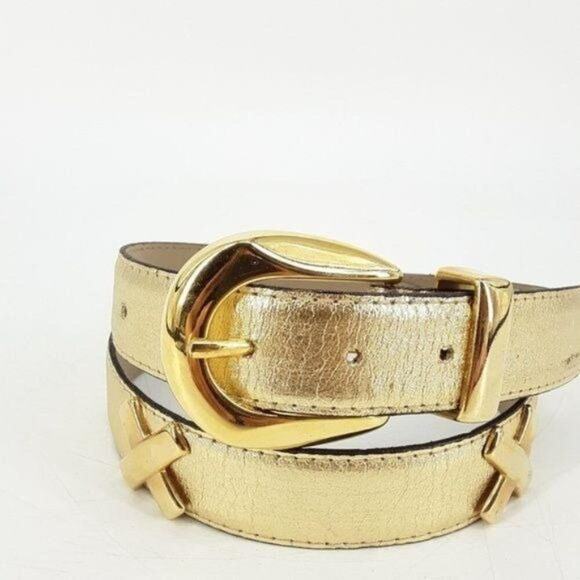 Vintage Elite Belt Gold Leather Hardware Women\'s Size Large Excellent condition main image 6